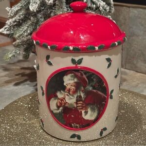 Coca Cola Santa Claus Cookie Jar ~ Department 56-75 Anniversary of Santa
